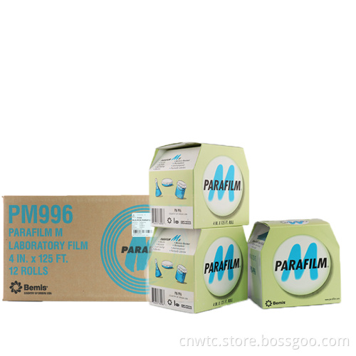 PM996 Parafilm M Laboratory Film - 4 inch x 125 feet Self-Sealing Packaging Film